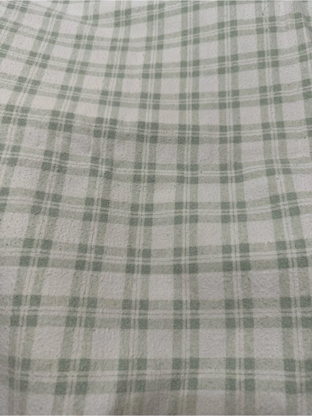 Laura Ashley Pale Green and White Plaid Cotton Bedding